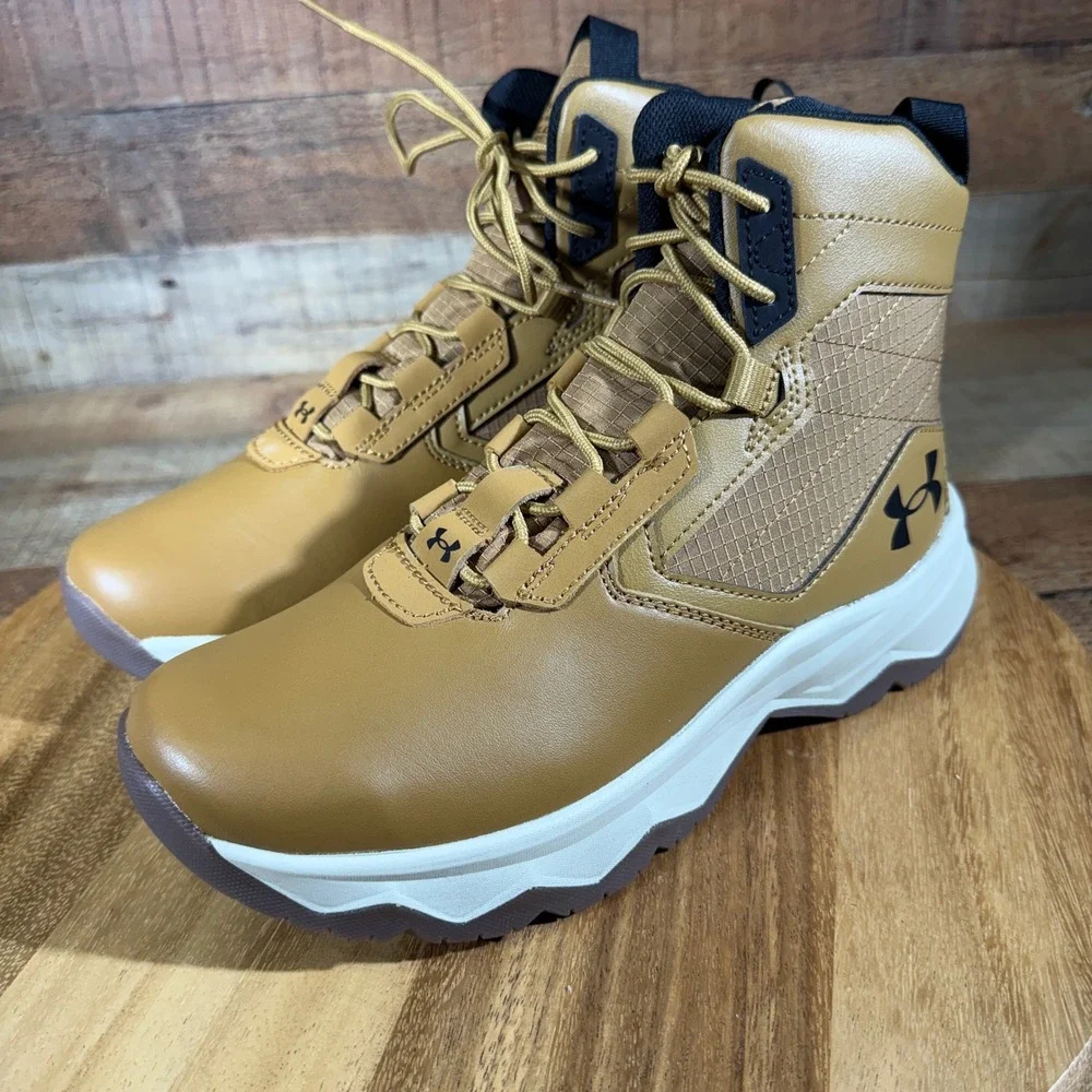 Under Armour Boot Kids 6Y Brown Shoe Stellar G2 Tactical 3026056-200 Slip Resist